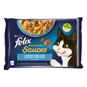 Felix Sensations Sauces Multipack s treskou a sardinkami v och.om 4 x 85 g