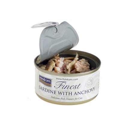 FISH4CATS Konzerva pro kočky Finest sardinka s ančovičkami 70 g