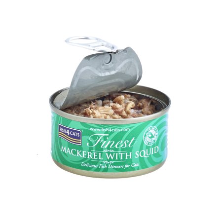 FISH4CATS Konzerva pro kočky Finest makrela s olihní 70 g