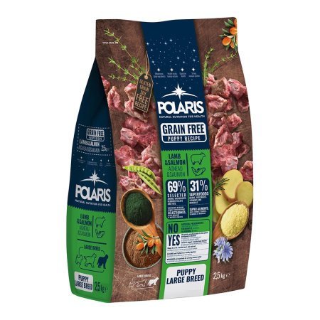 Polaris Grain free pes Junior Large Breed jehně, losos 2,5 kg