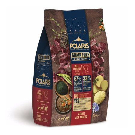 Polaris Grain free pes Adult hovězí, krůta 2,5 kg