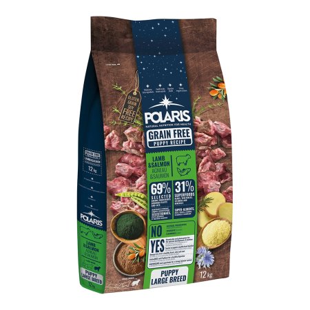 Polaris Grain free pes Junior Large Breed jehně, losos 12 kg