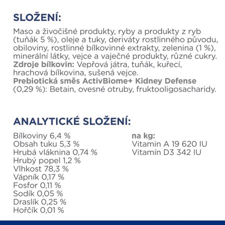 Hill’s Prescription Diet k/d Stew Péče o ledviny konzerva pro kočky tuňák 82 g