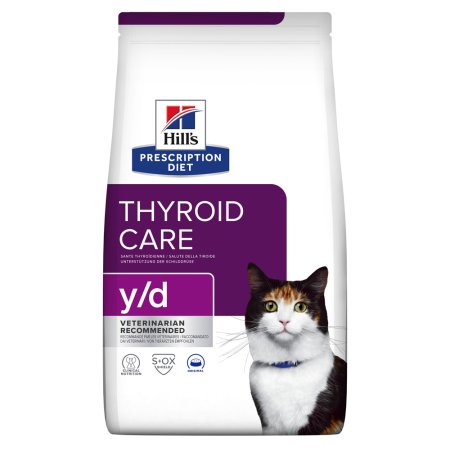 Hill’s Prescription Diet Feline y/d 3 kg (POŠKOZENÝ OBAL, váha 2,8kg, expirace 12/2023)