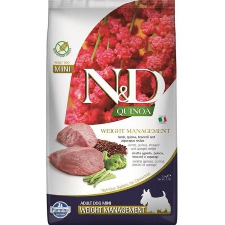 N&D Quinoa DOG Weight Management Lamb M/L 2,5kg