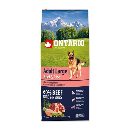 ONTARIO Adult Large Beef & Rice 12kg