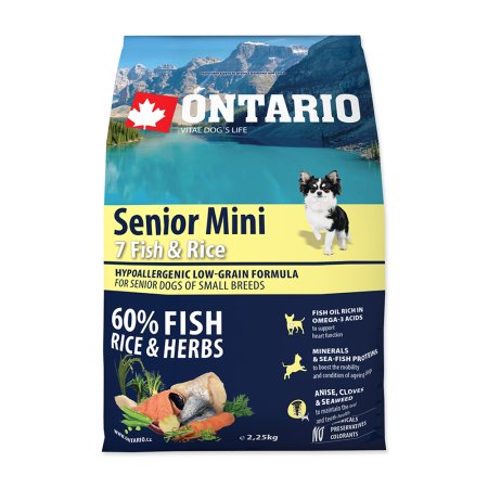 ONTARIO Senior Mini Fish & Rice 2,25 kg