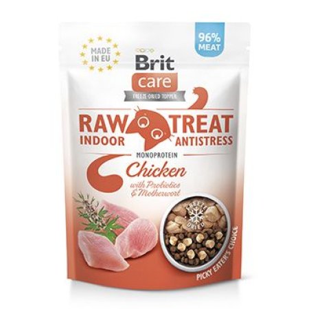 Brit Raw Treat Cat Indoor&Antistress, Chicken 40g