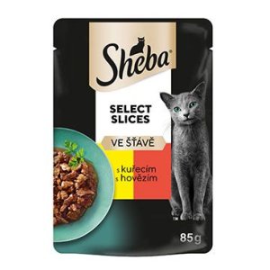 Sheba kapsička s kuřecím a hovězím ve šťávě 85 g