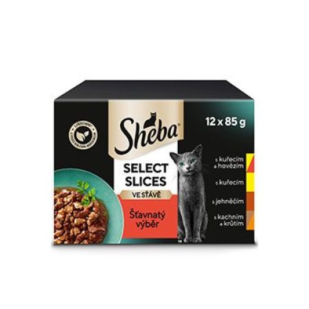 Sheba kapsička Šťavnatý výběr ve šťávě 12 x 85 g