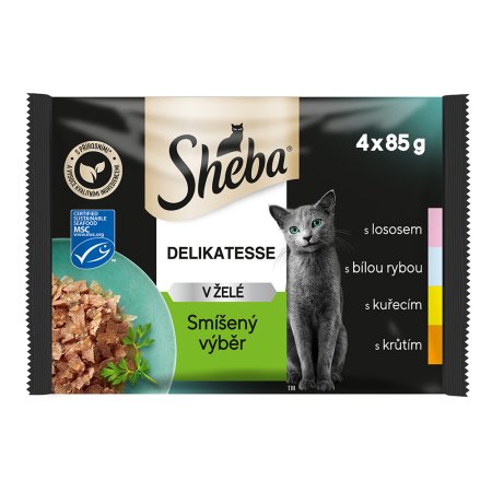 Sheba kapsička Mixovaný výběr v želé 4 x 85 g