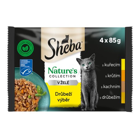 Sheba kapsička Nature Drůbeží výběr 4 x 85 g