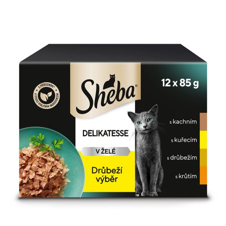 Sheba kapsička Drůbeží výběr v želé 12 x 85 g