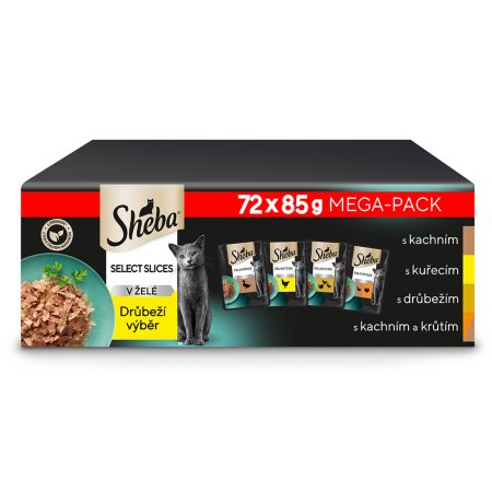 Sheba kapsička Drůbeží výběr 72 x 85 g