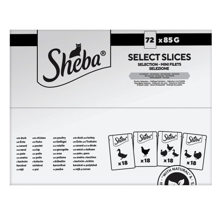 Sheba kapsička Drůbeží výběr 72 x 85 g