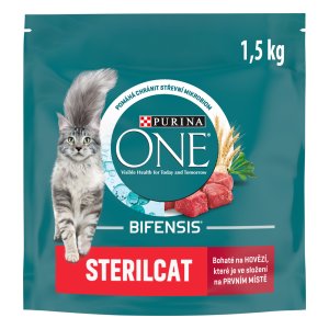 Purina One Sterilcat s hovězím a pšenicí 1,5 kg