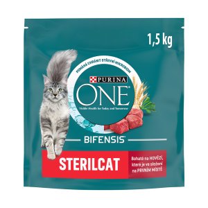 Purina One Sterilcat s hovězím a pšenicí 1,5 kg