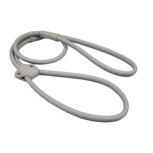 PROFIZOO Vodítko předváděcí kulatá kůže šité (9 mm x 100 cm) šedá