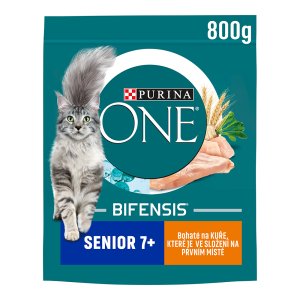 Purina One Bifensis Senior 7+ s kuřetem a celozrnnými obilovinami 800 g