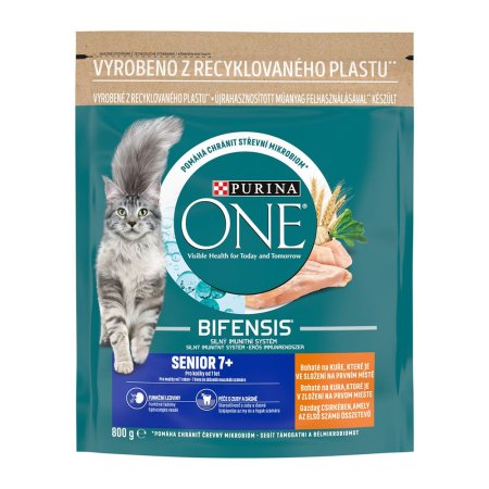 Purina One Bifensis Senior 7+ s kuřetem a celozrnnými obilovinami 800 g