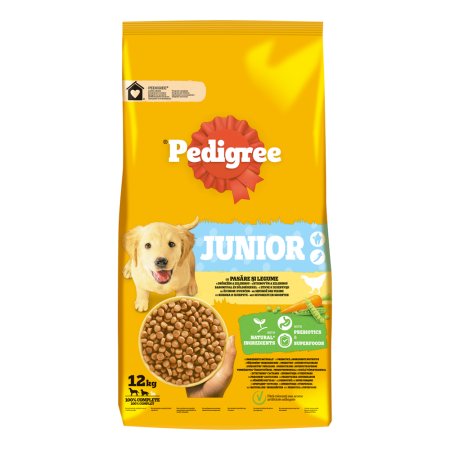 Pedigree granule M/L Junior drůbeží se zeleninou 12 kg