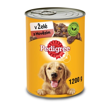 PEDIGREE konzerva s hovězím v želé 1,2 kg