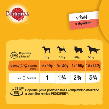 PEDIGREE konzerva s hovězím v želé 1,2 kg