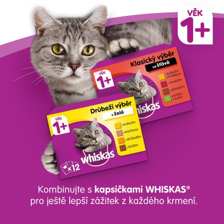 WHISKAS granule s hovězím 1,4 kg