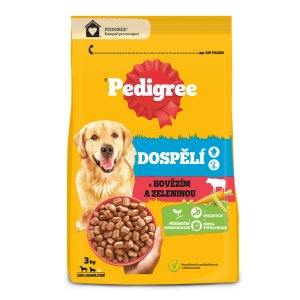 Pedigree granule Adult s hovězím a zeleninou 3 kg