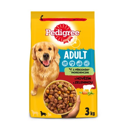 Pedigree granule Adult s hovězím a zeleninou 3 kg