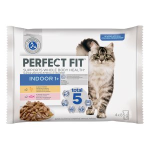 PERFECT FIT kapsička Indoor kuře a losos 4 x 85 g