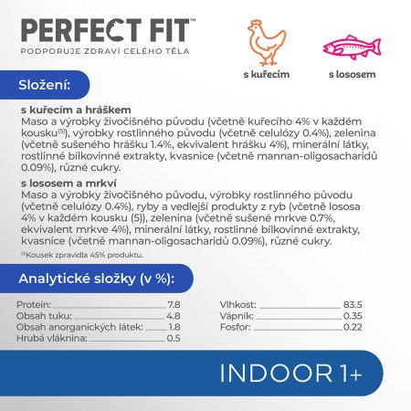 PERFECT FIT kapsička Indoor kuře a losos 4 x 85 g