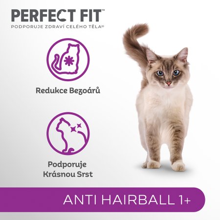 PERFECT FIT granule pro kočky Anti-hairball s kuřecím 1,4 kg