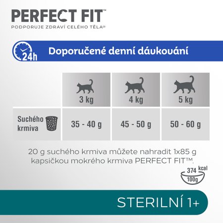 PERFECT FIT granule pro kočky Sterile s kuřecím 7 kg