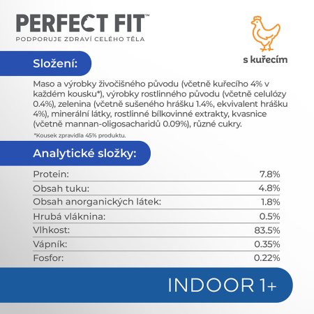 PERFECT FIT kapsička Indoor kuře s hráškem 85 g