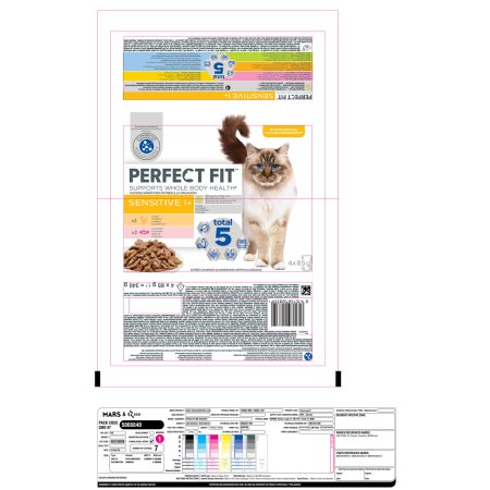 PERFECT FIT kapsička Sensitive kuře a losos 4 x 85 g