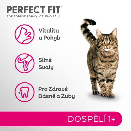 PERFECT FIT granule pro kočky Adult s lososem 750 g