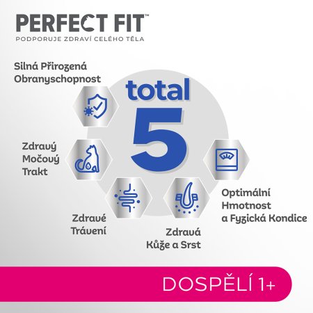 PERFECT FIT granule pro kočky Adult s lososem 750 g