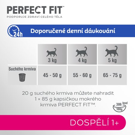 PERFECT FIT granule pro kočky Adult s lososem 750 g
