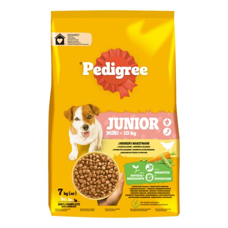 Pedigree granule Mini Junior drůbeží se zeleninou 7 kg