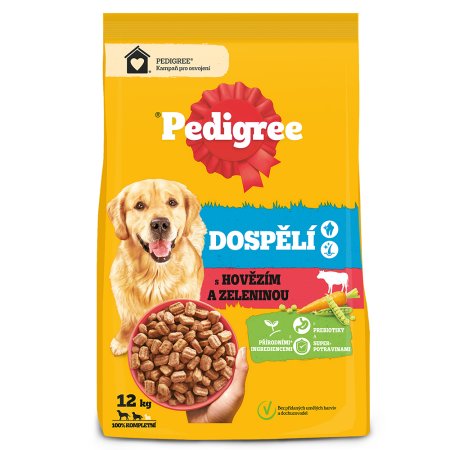 Pedigree granule M/L Adult hovězí se zeleninou 12 kg