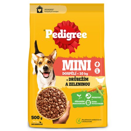 Pedigree granule Mini Adult drůbeží se zeleninou 500 g