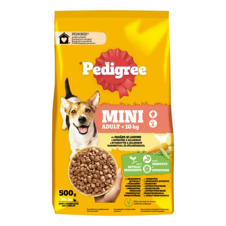 Pedigree granule Mini Adult drůbeží se zeleninou 500 g