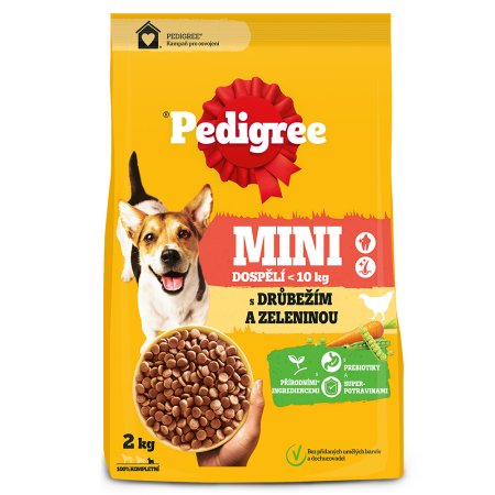 Pedigree granule Mini Adult drůbeží se zeleninou 2 kg