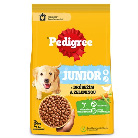 Pedigree granule M/L Junior drůbeží se zeleninou 3 kg