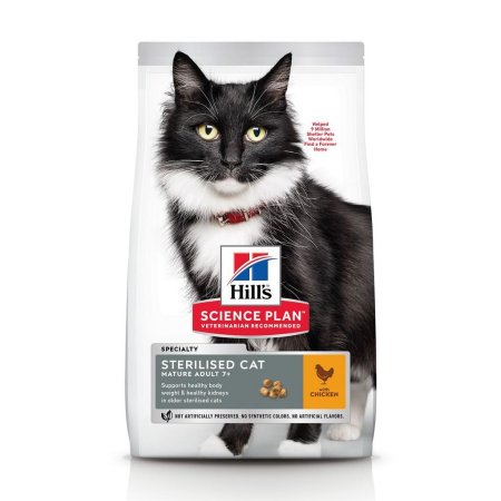 Hill’s Science Plan Feline Mature Adult 7+ Sterilised Cat Chicken 3 kg (EXPIRACE 04/2024)