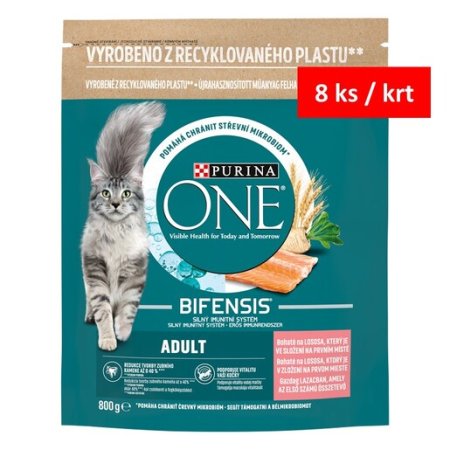 Purina One Bifensis Adult s lososem a celozrnnými obilovinami 800 g