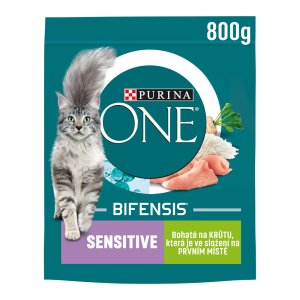 Purina One Bifensis Sensitive s krůtou a rýží 800 g