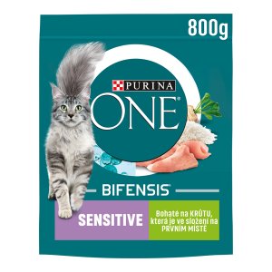 Purina One Bifensis Sensitive s krůtou a rýží 800 g