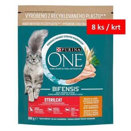 Purina One Bifensis Sterilcat s kuřetem a pšenicí 800 g